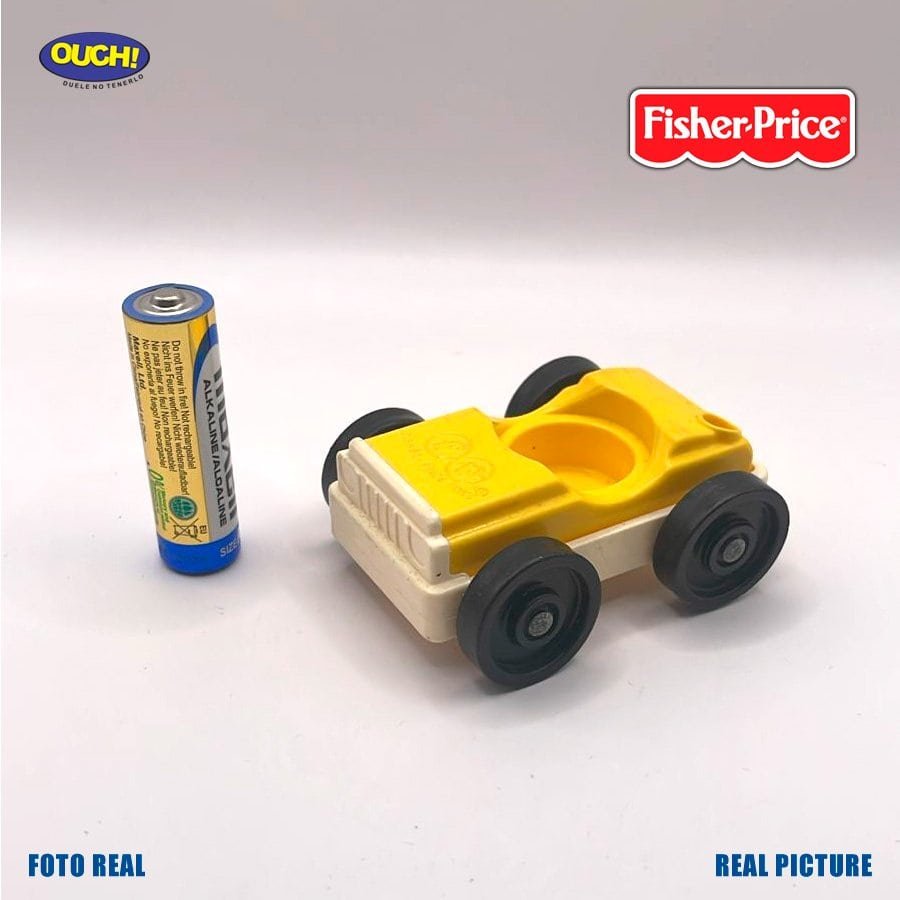 Carro Amarillo & Blanco Fisher Price / Yellow & White Car - Imagen 2